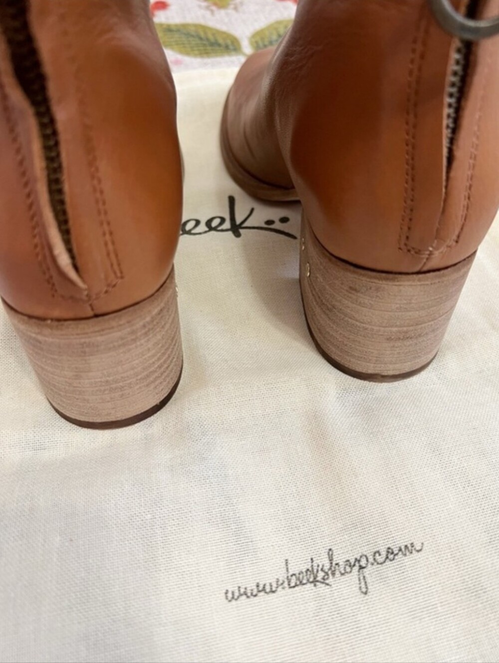 New In Box Anthropologie Beek Pheasant Leather Boots - Picture 10 of 16